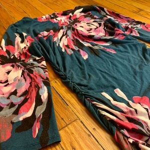 Ruched Floral Stretch Dress